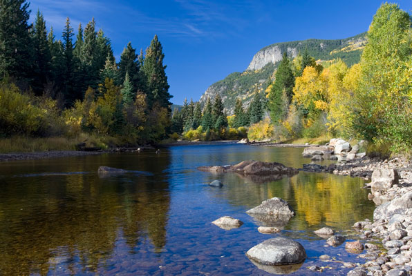 Cache la Poudre river in Colorado near the town of Rustic.